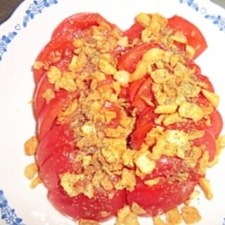 フライドオニオンのせさっぱりトマト